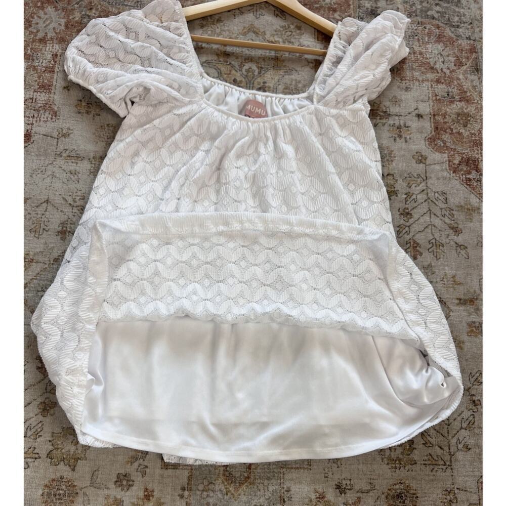 Show Me Your Mumu Flora Spacey Lacey White Mini Dress Womens Size S - Picture 6 of 8